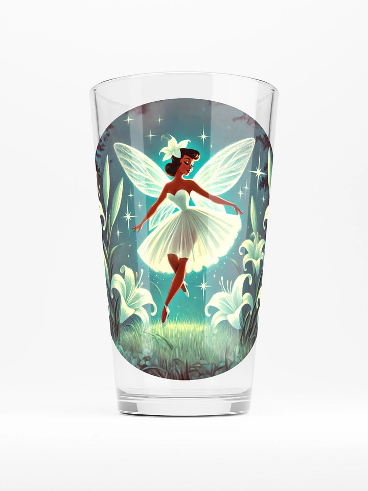 Enchanted Lily Fairy 16 oz Glass -Fairytale Glassware product image (1)