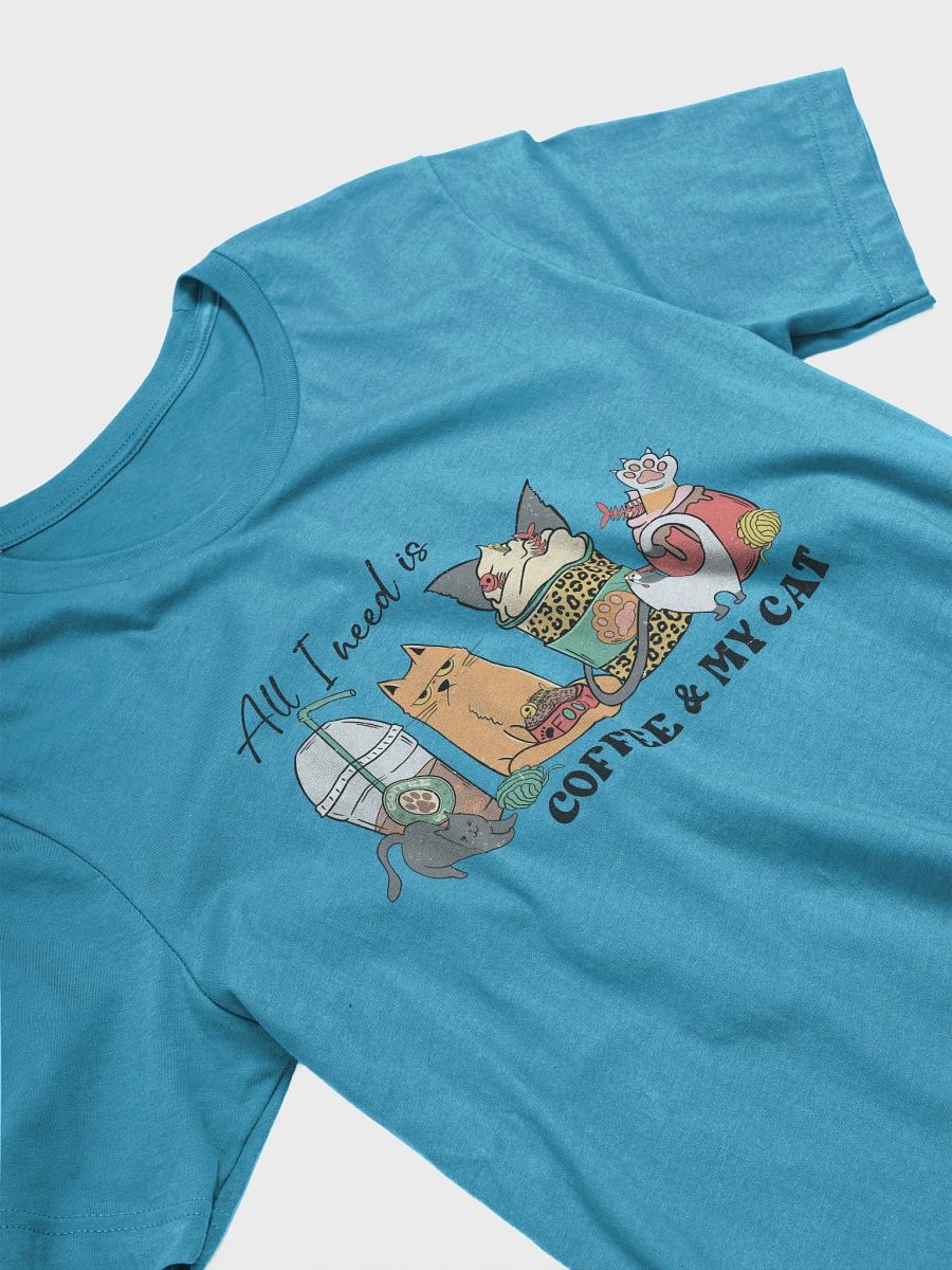 All I Need is Coffee & My Cat T-Shirt - Cute and Fun Cat Lover Apparel product image (7)
