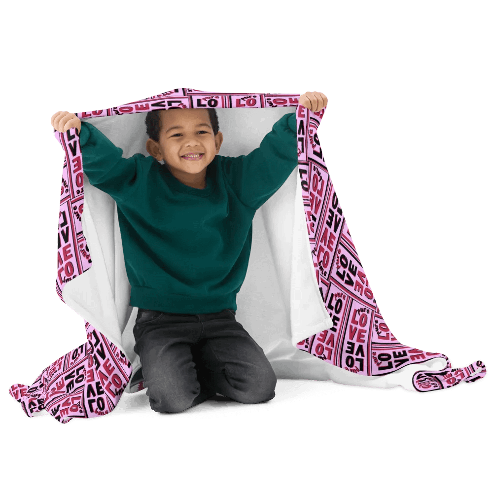 Pure Love Pattern Pink - Throw Blanket product image (2)