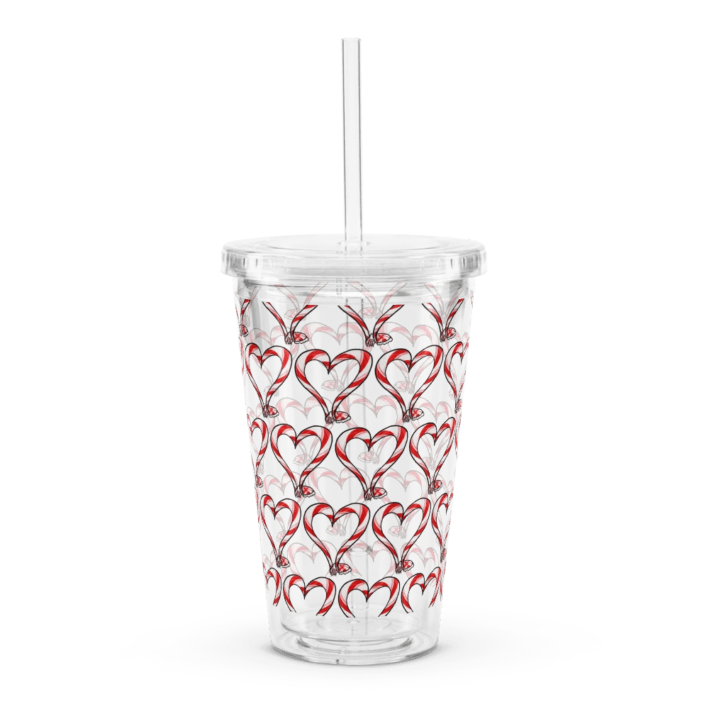 Candy Cane Tentacle Heart Tumbler product image (3)