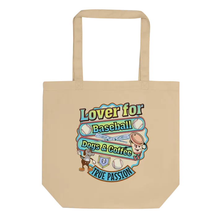 Lover For Baseball Dogs And Coffee Tote Bag product image (1)