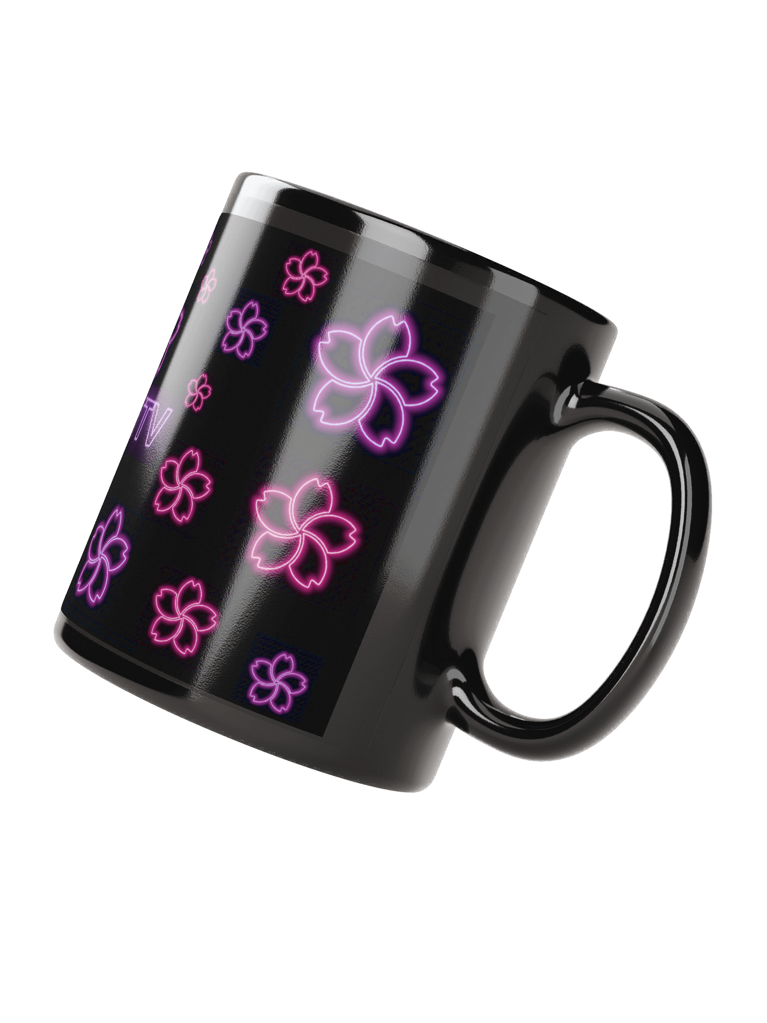 Neon Sakura Black Mug product image (4)