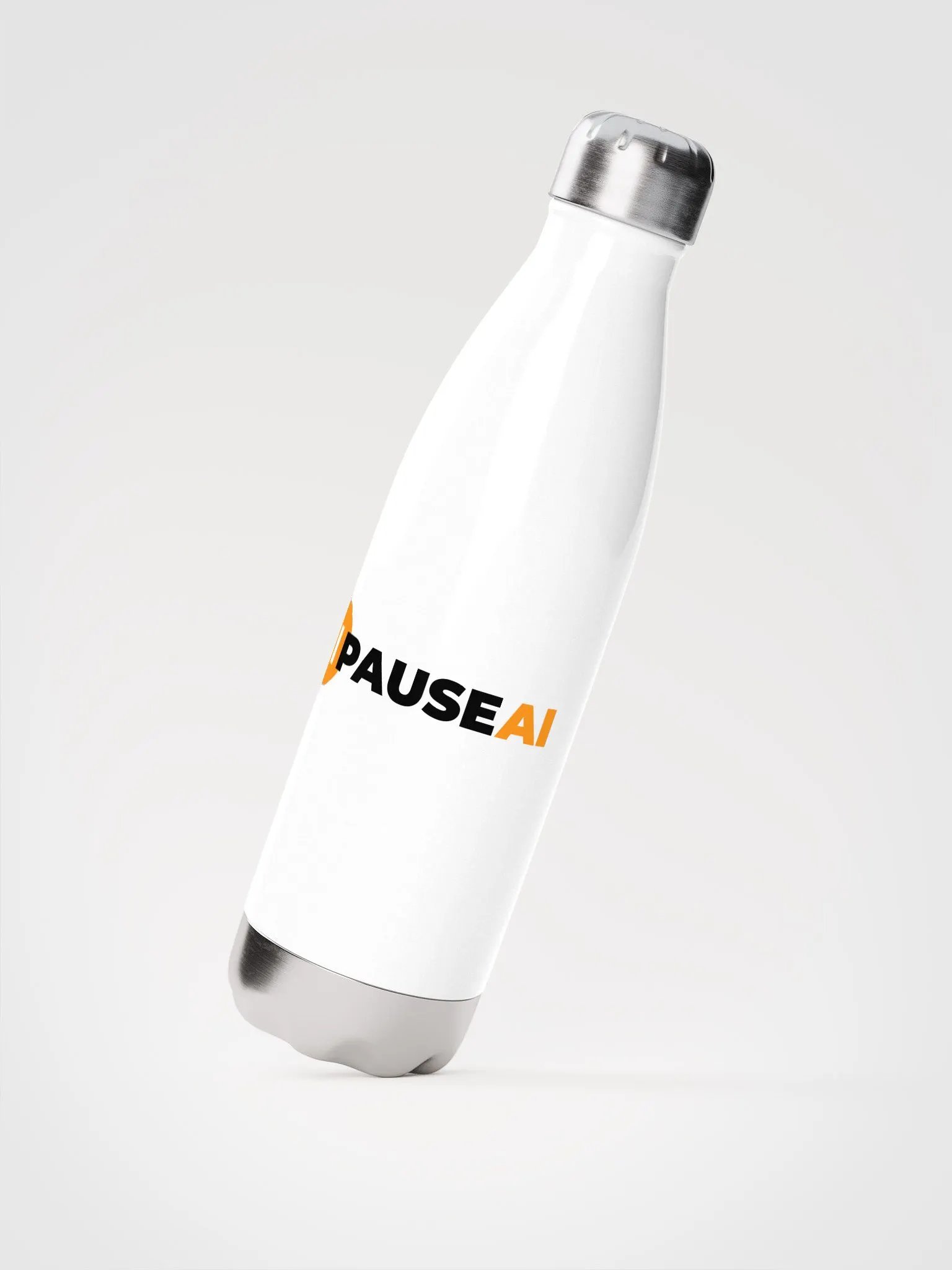 White PauseAI Water Bottle product image (2)