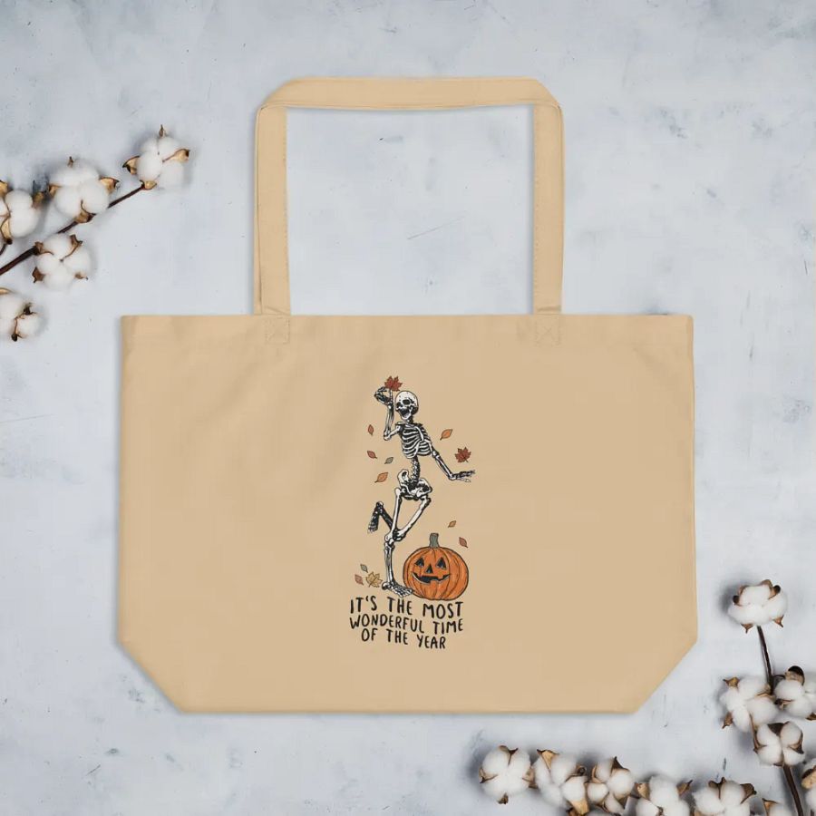 Festive Skeleton Organic Tote product image (3)