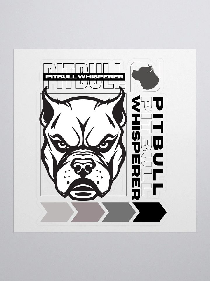 Black And White Pitbull Whisperer Sticker product image (2)