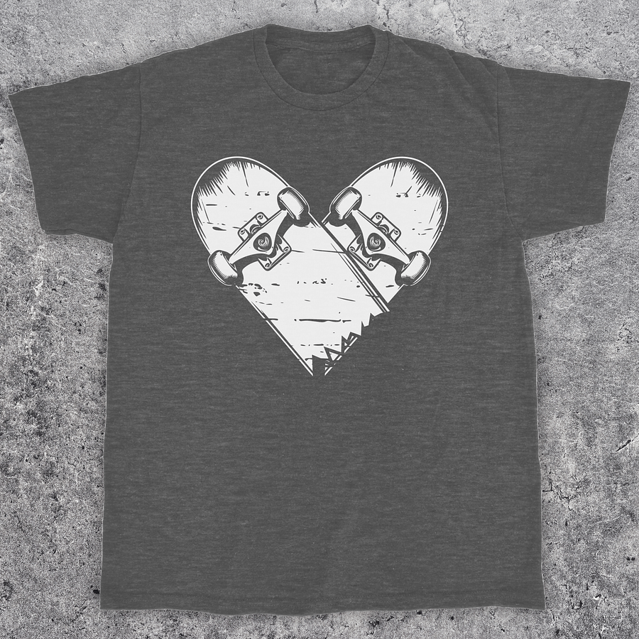 Skateboard heart, Skateboarding t-shirt, Unisex product image (1)
