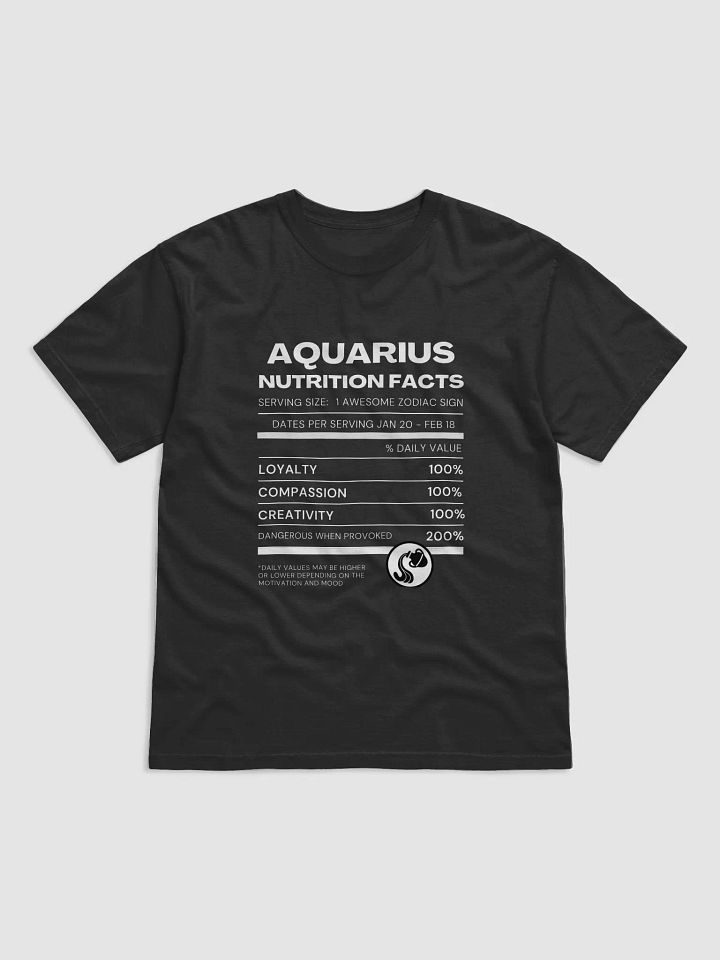 Aquarius Nutrition Facts T-Shirt product image (2)