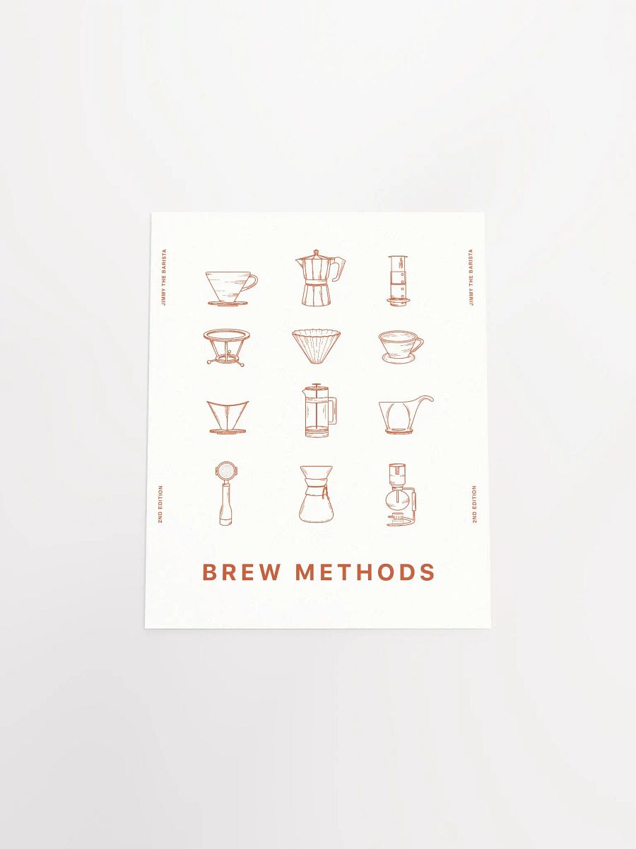 brew methods poster // v.02 (red) [PRINT] product image (4)