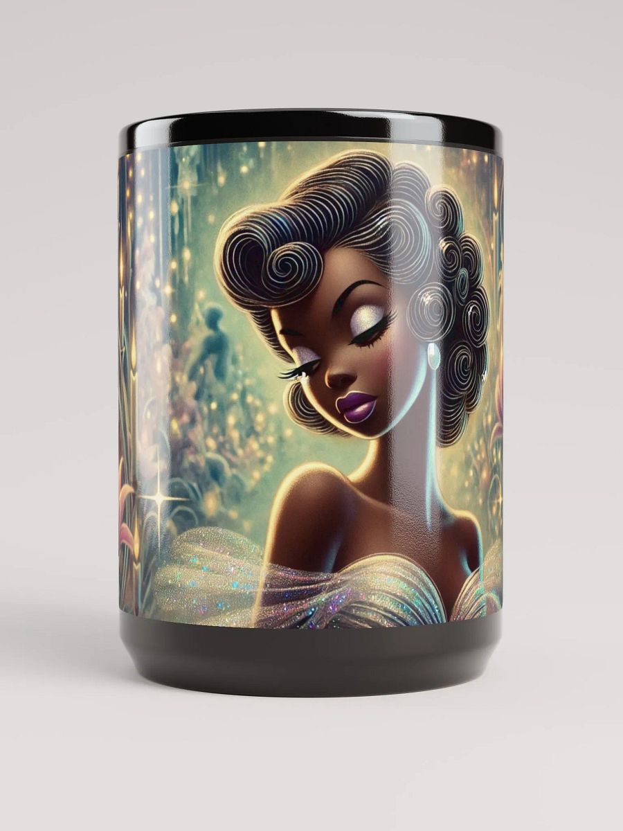 Crystal Beauty Mug- Glossy Black 15 oz Coffee Cup product image (1)