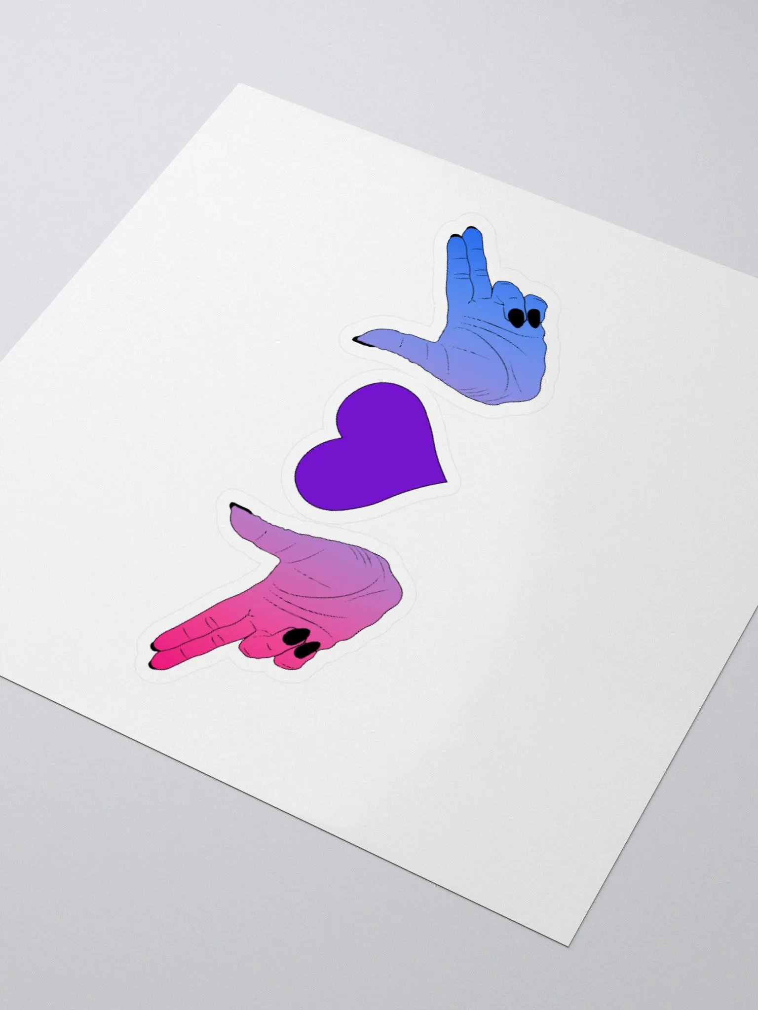 Finger Guns (bi flag) Sticker product image (11)