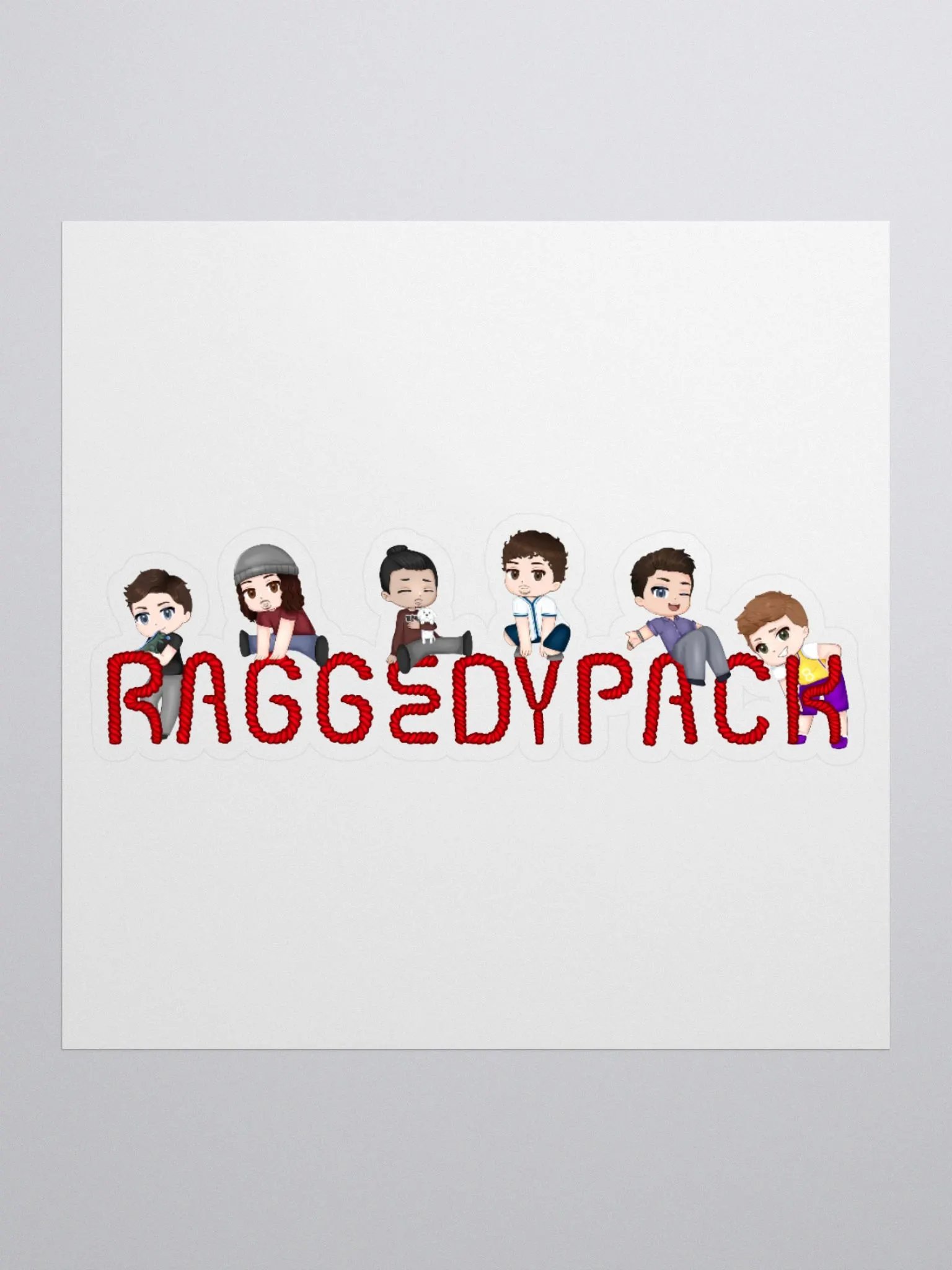 Raggedy Pack Chibi Horizontal Sticker product image (1)