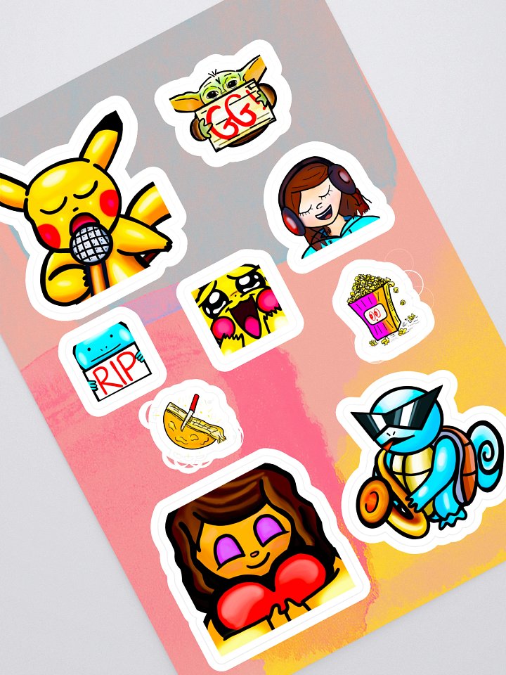 LuttiGamesMusic Twitch Emotes Sticker Sheet Set 1 product image (1)