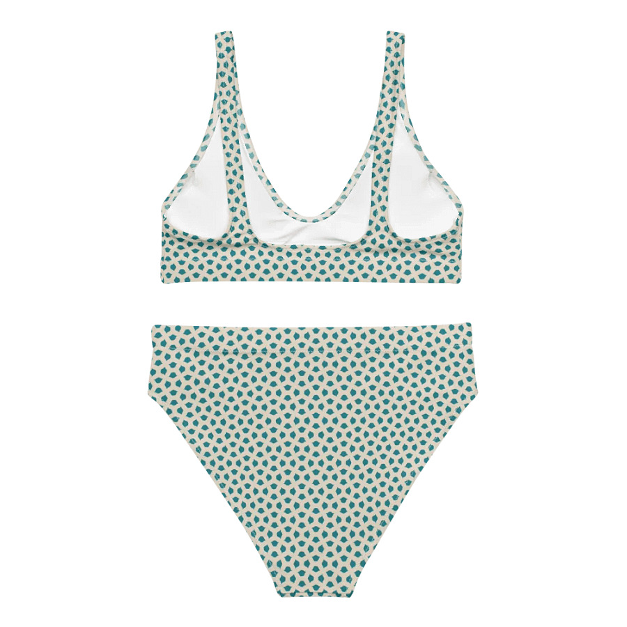 Blue leaves Hight Waisted Bikini product image (7)