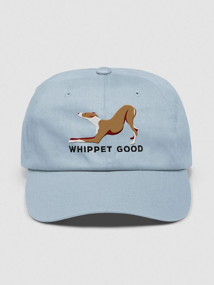 Whippet Good Classic Dad Hat(Embroidered) of a Whippet(Tan & White) product image (9)