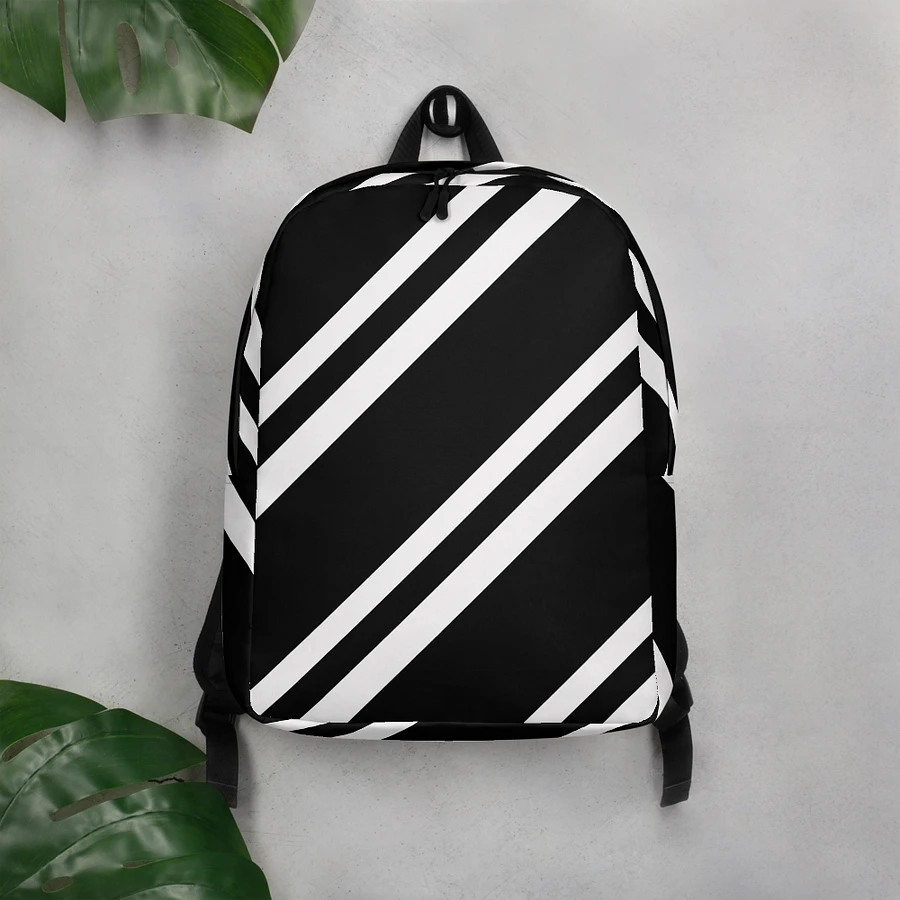 Striped Noir Minimalist Backpack product image (17)