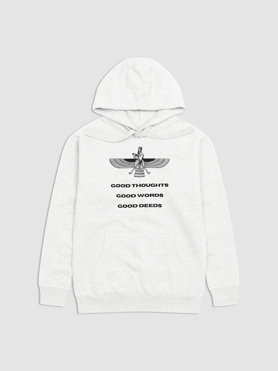 Faravahar Persian Design Hoodie Good Thoughts Good Words Good Deeds product image (1)