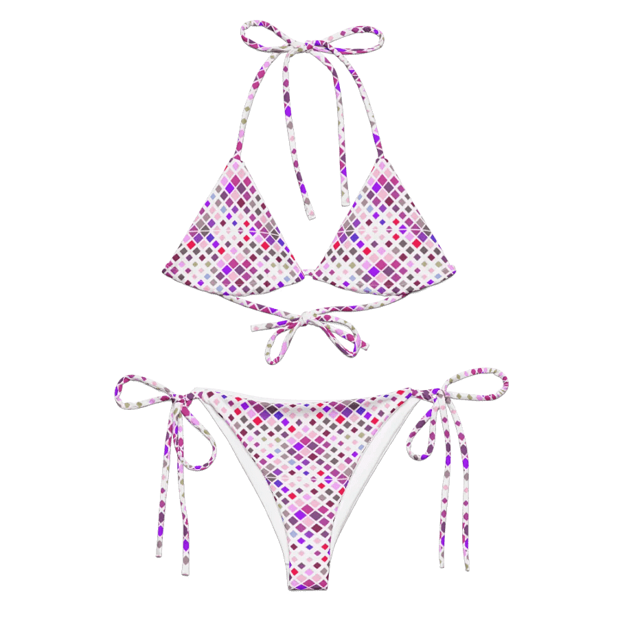 Colorful Square Pattern Design String Bikini - v2 product image (6)