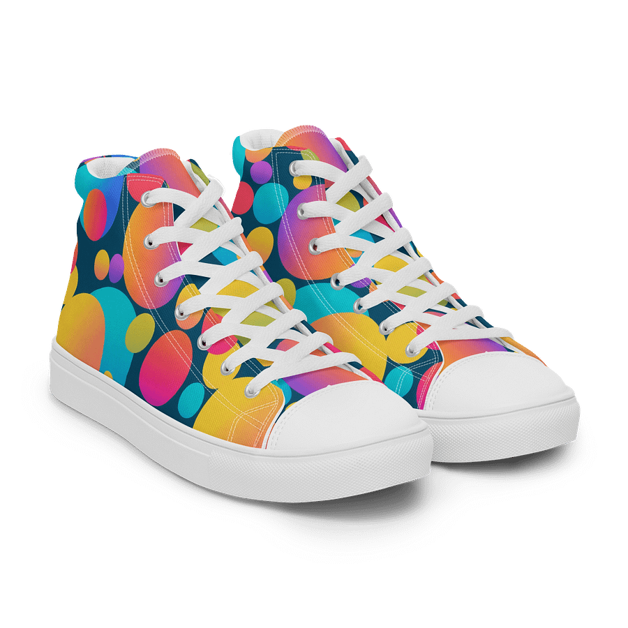 Retro Vibes High Top Canvas Shoes product image (8)