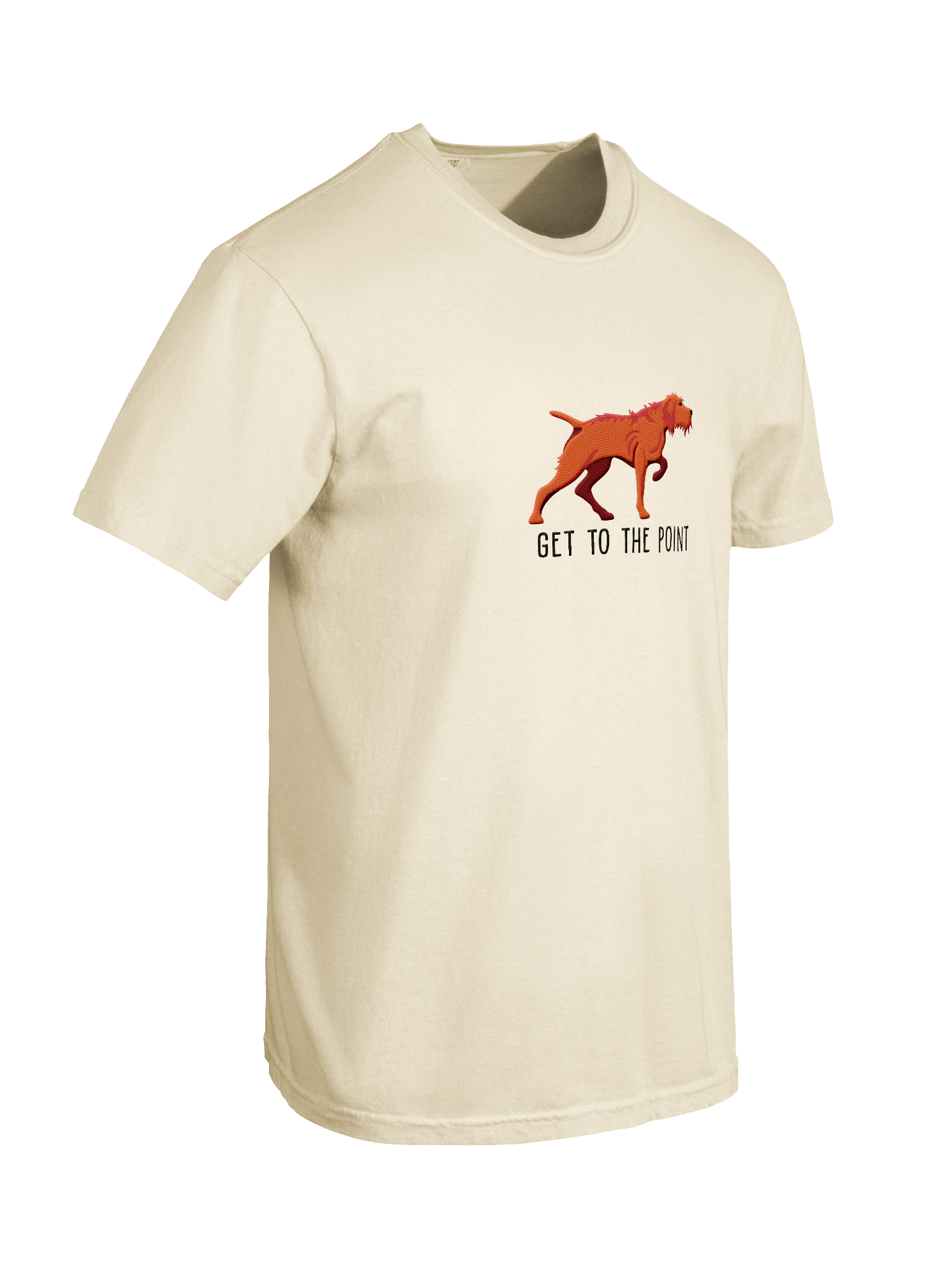 Get to the Point T-Shirt(Embroidered) of a Wirehaired Vizsla(Docked Tail) product image (48)