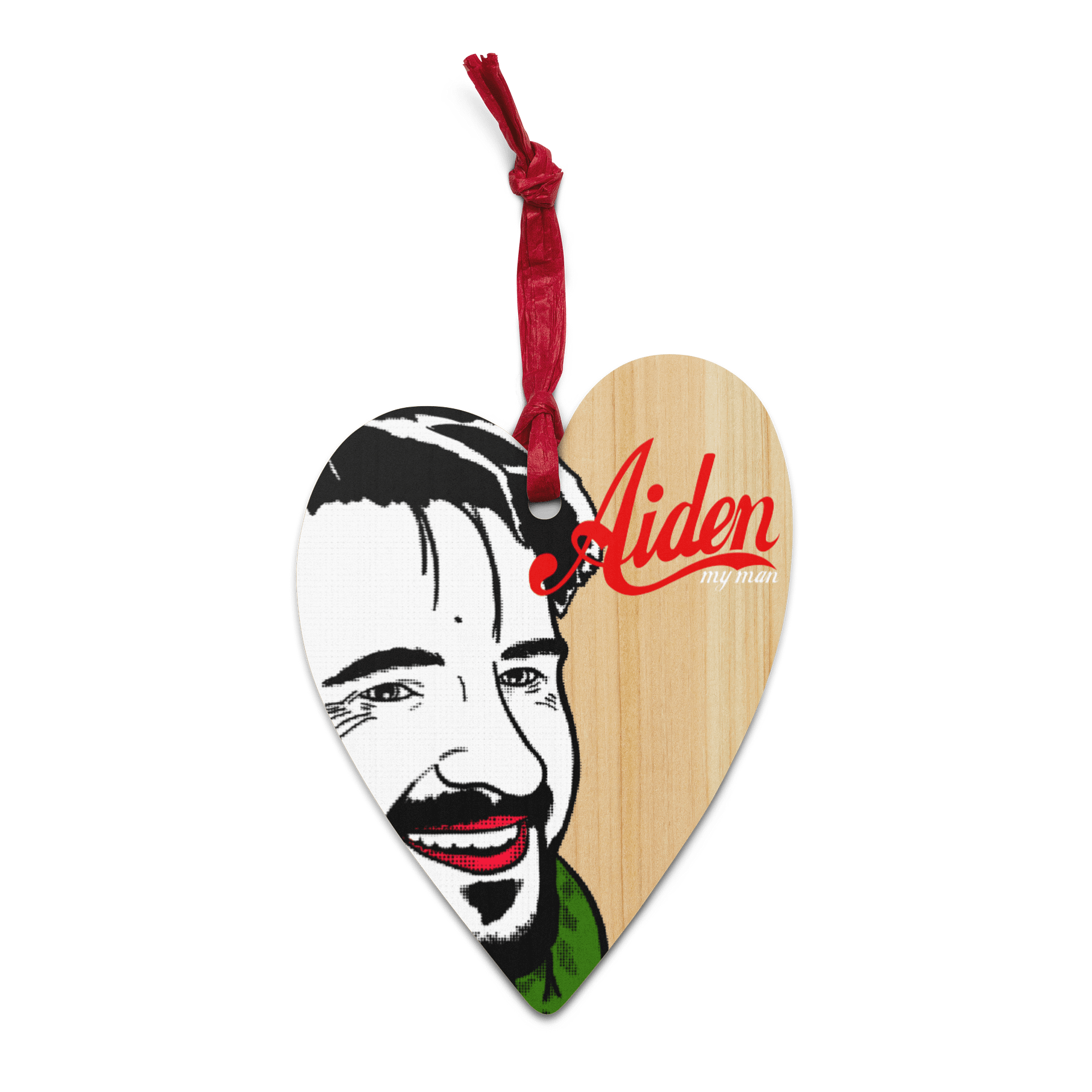 My Man Aiden Heart Ornament product image (1)