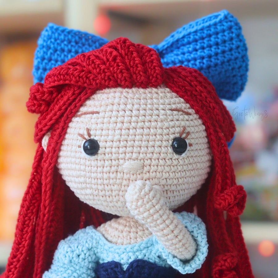 🌊Ariel Amigurumi Pattern – Human Version with Blue Dress (Digital Download) product image (6)