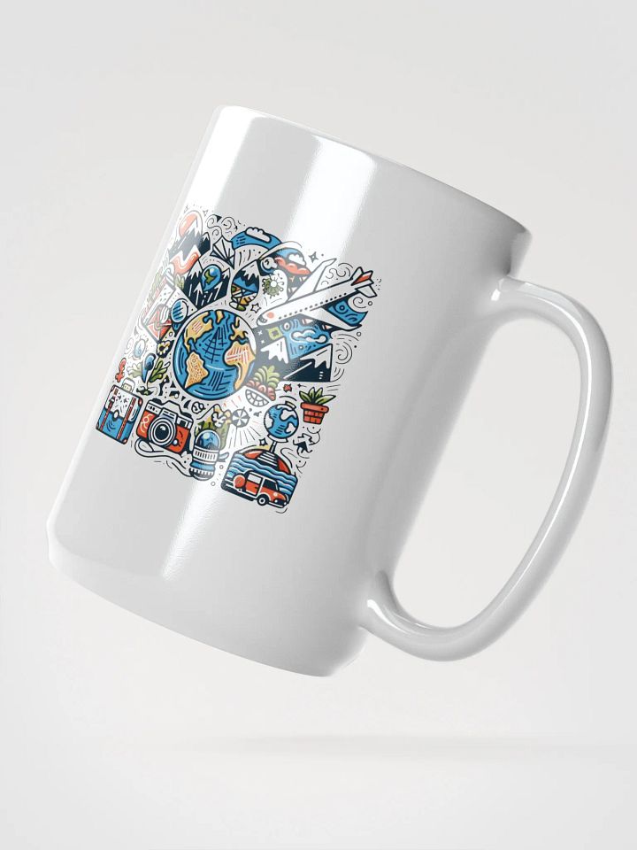 White Glossy Mug | AI Design about travel product image (2)