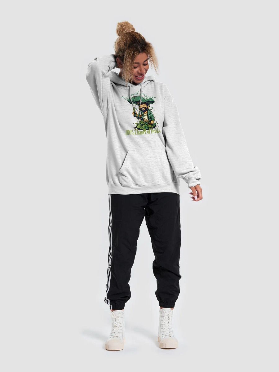 Weekend Forecast: 100% Chance of Drinks Hoodie | Funny Rain of Bottles Wine Lover Pullover product image (5)