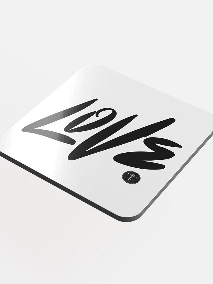 Love - Keep It Simple - Glossed Cork Coaster product image (1)