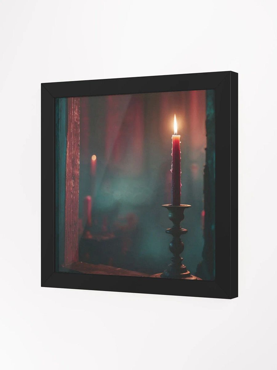 Moody Burgundy Candle Framed Print product image (29)