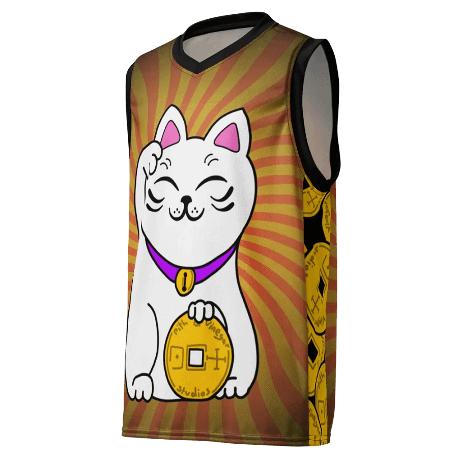 Maneki neko basketball jersey product image (1)