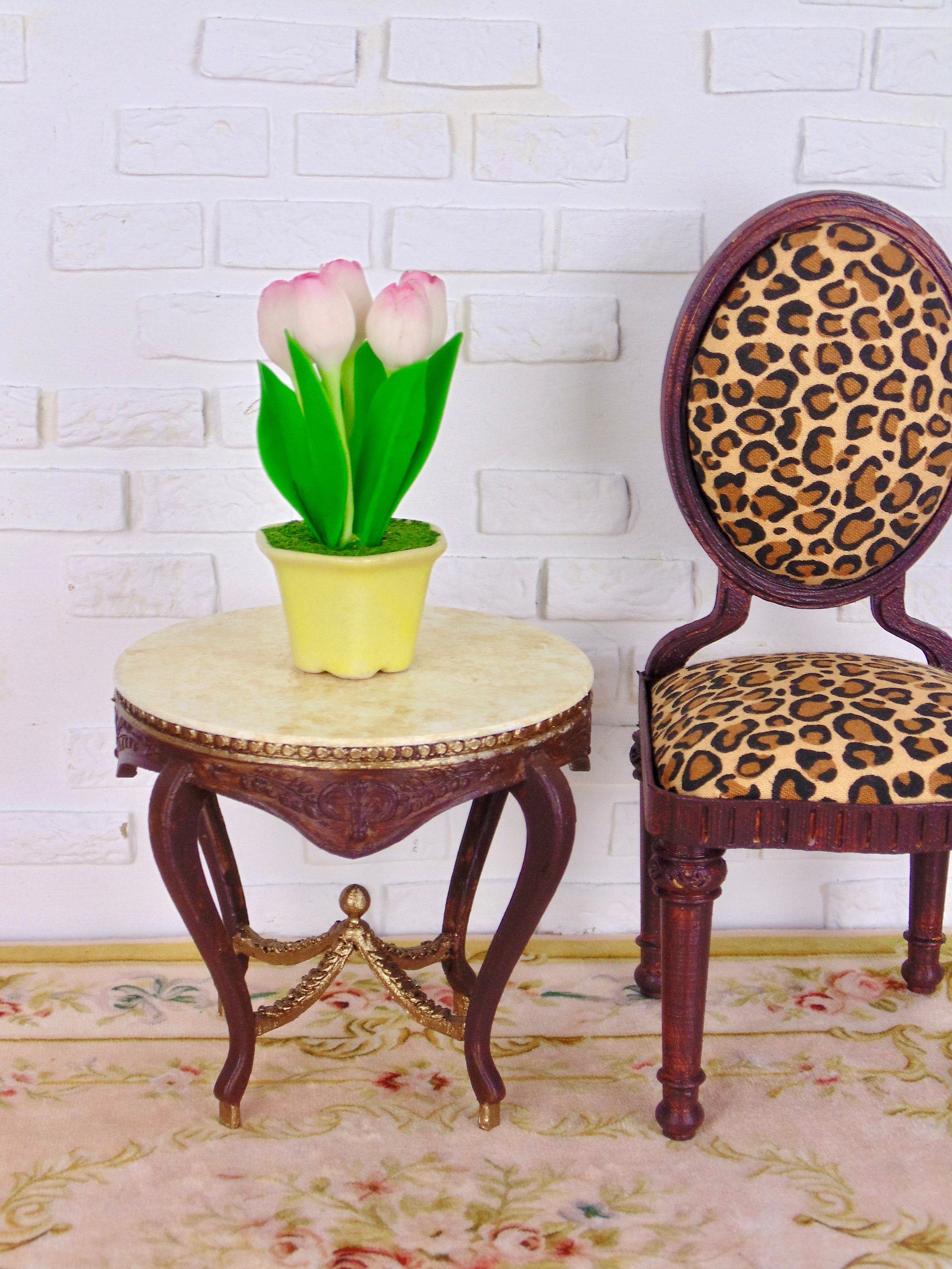 1:6 scale chair for 12” fashion dolls leopard product image (4)