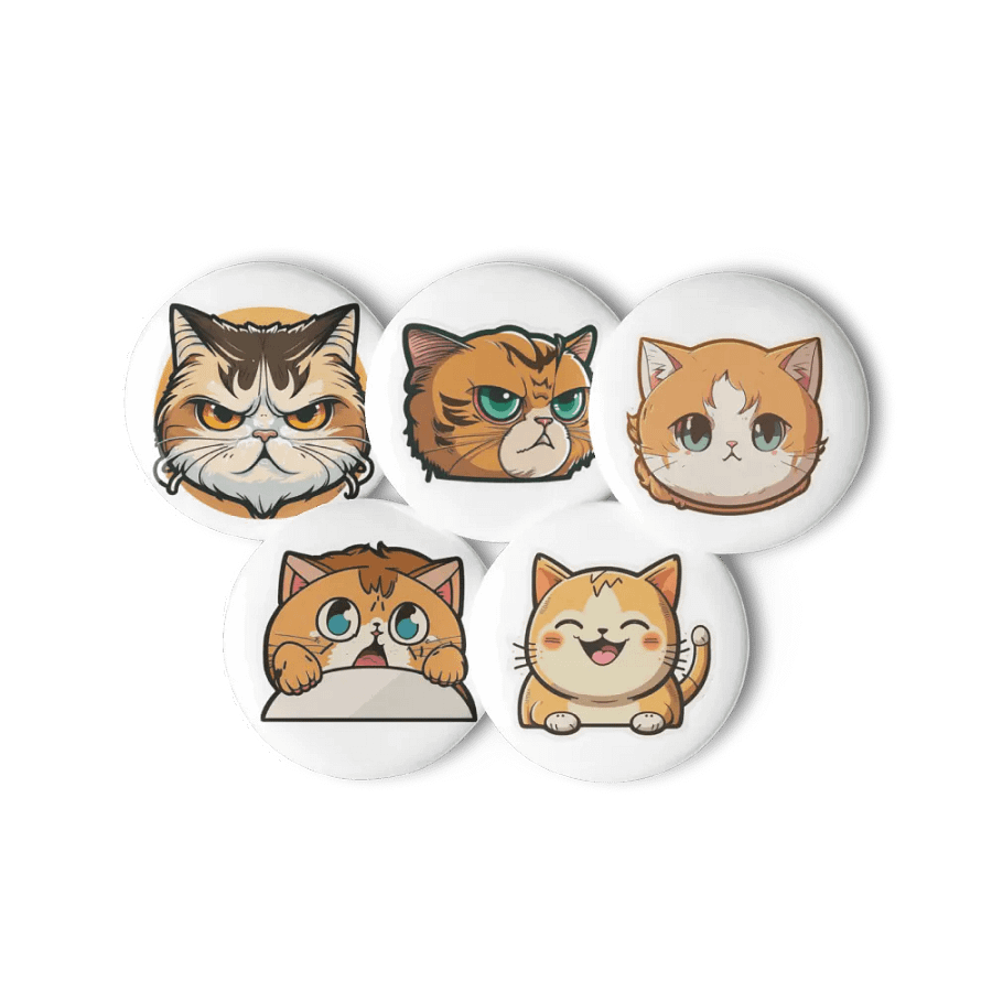 Blissful Cat Pin Button Set product image (11)