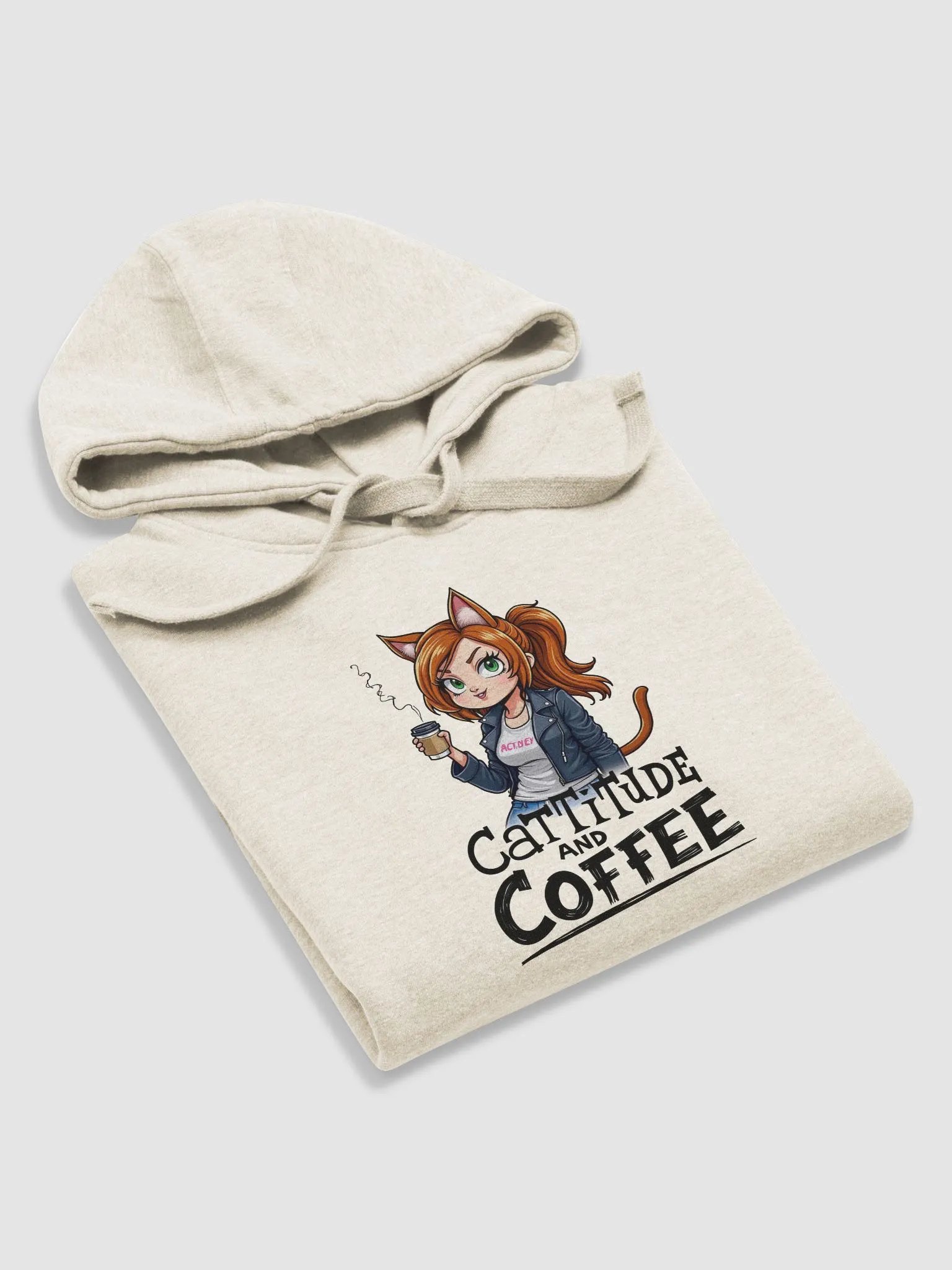 Cat-Titude and Coffee Premium Hoodie product image (43)