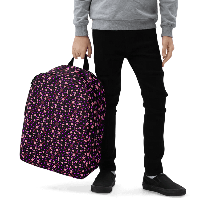 Hearts and Flowers Dark backpack product image (7)