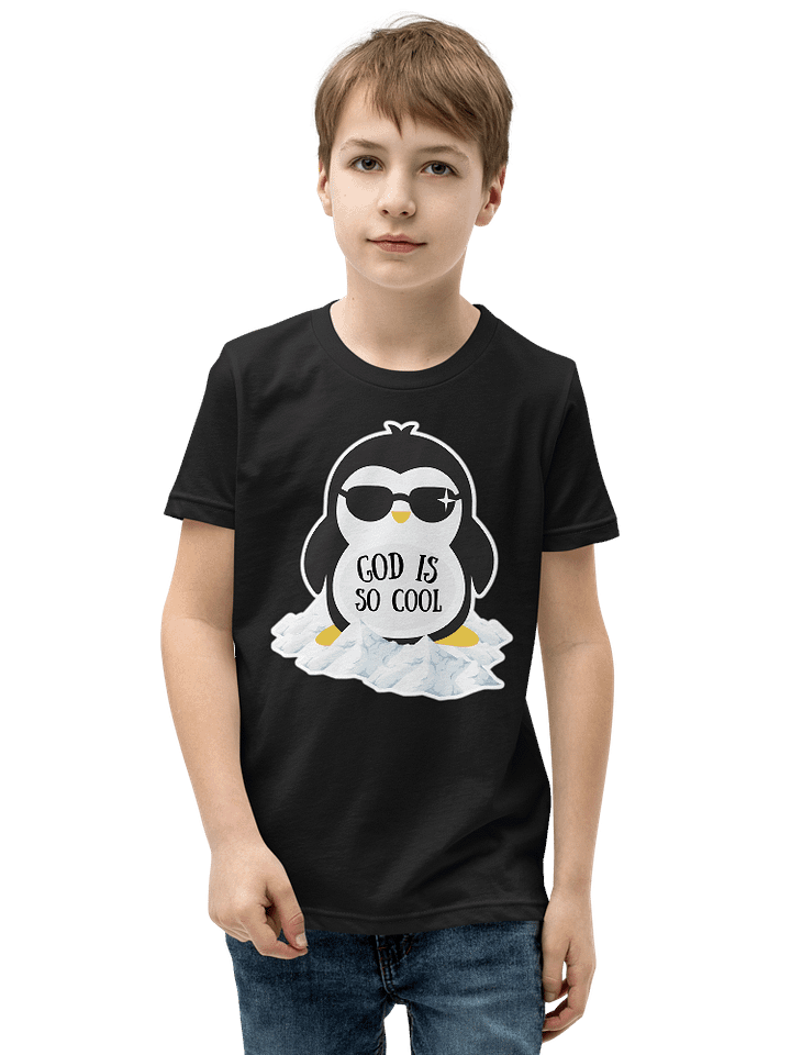 God Is So Cool Penguin Kids T-Shirt product image (1)