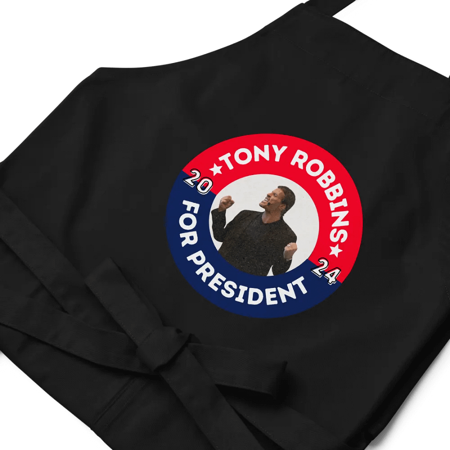 Tony Robbins for President 2024 Campaign Button Organic Cotton Apron product image (5)