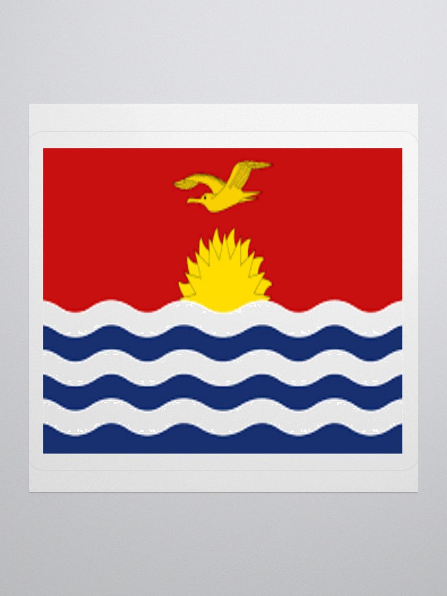 Kiribati Flag Sticker | Frigate Bird Sun Design | Durable Vinyl | 3 Sizes product image (1)