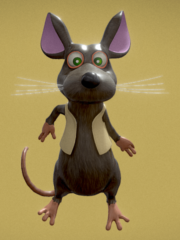 Cute Mouse 3D Model with Dance Animations product image (1)