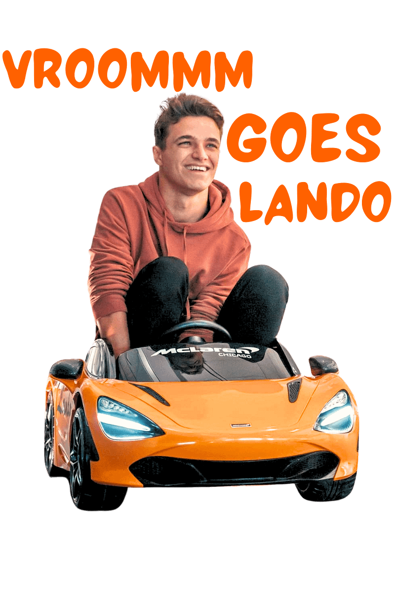Lando Norris free digital sticker for WhatsApp and Instagram.
