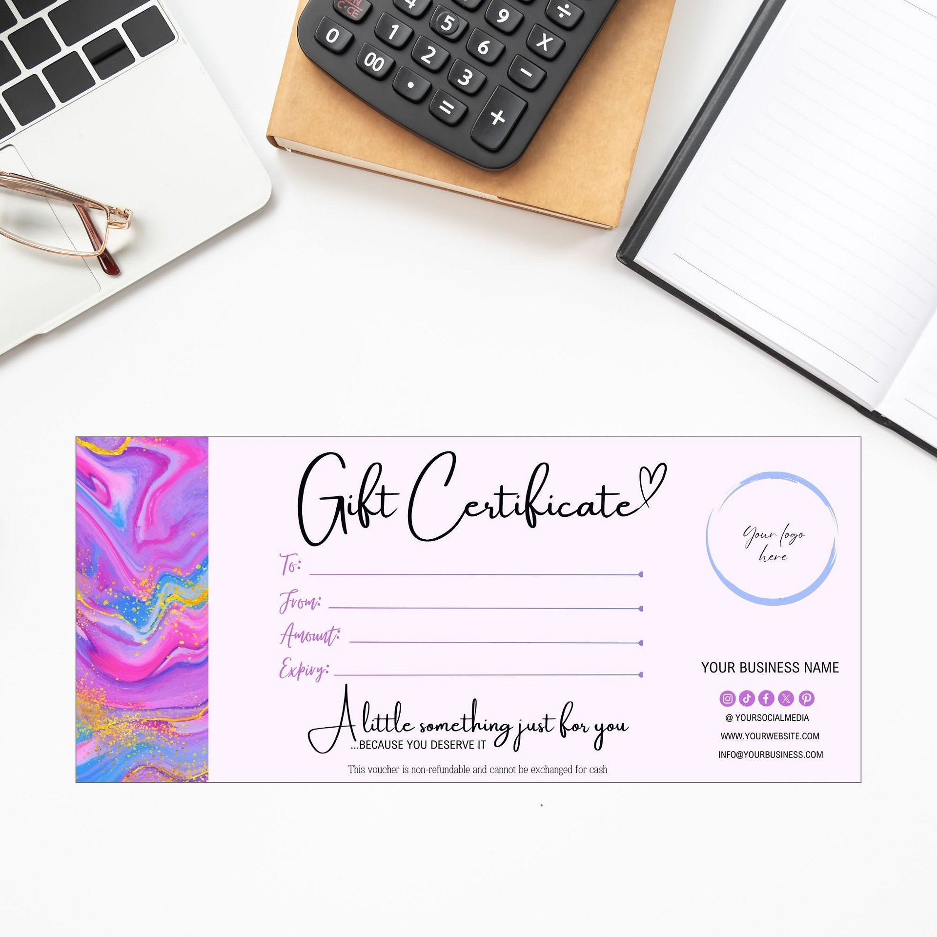 Unicorn - Gift Certificate Template product image (4)