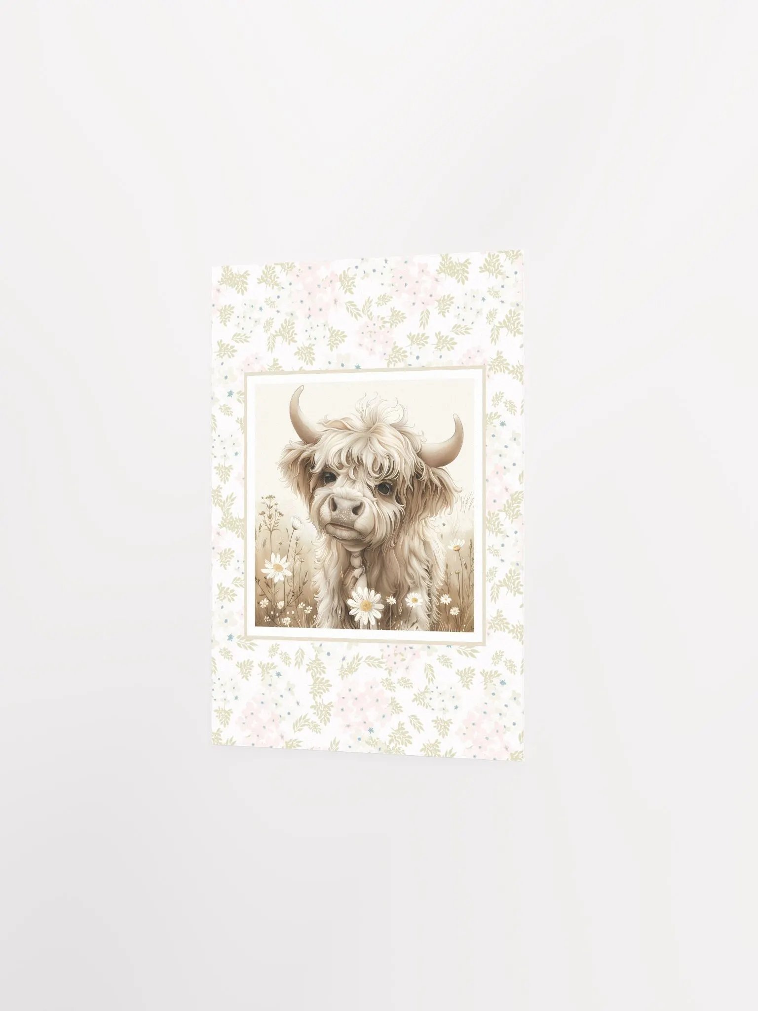 Highland Cow and Boho Pink Floral Nursery Decor product image (3)