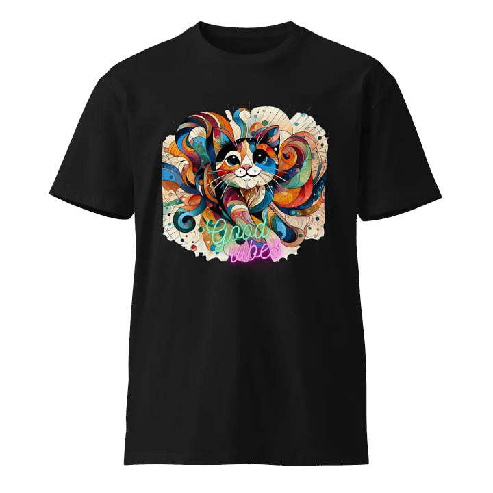 Kaleidoscopic Feline Aura T-Shirt product image (1)
