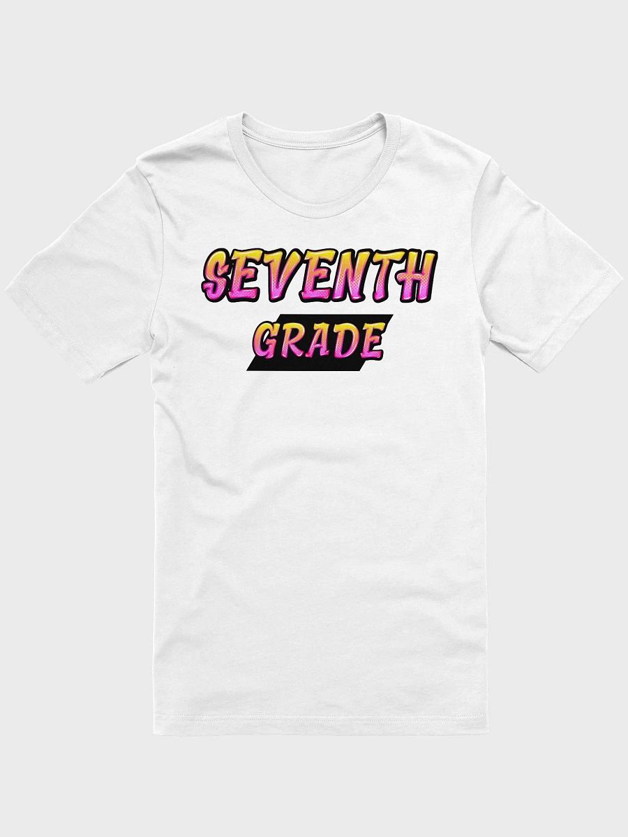 SEVENTH GRADE Teacher Shirt - Pink + Yellow Bold Letters product image (2)