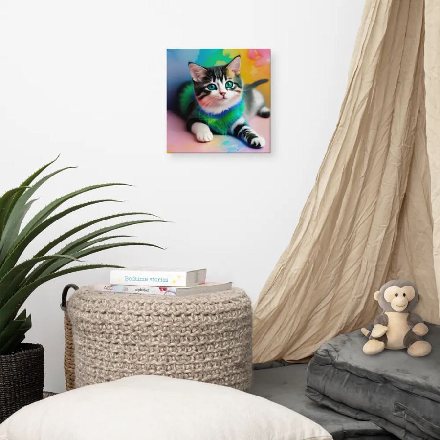 Cute Cat Digital Painting - v13 product image (7)