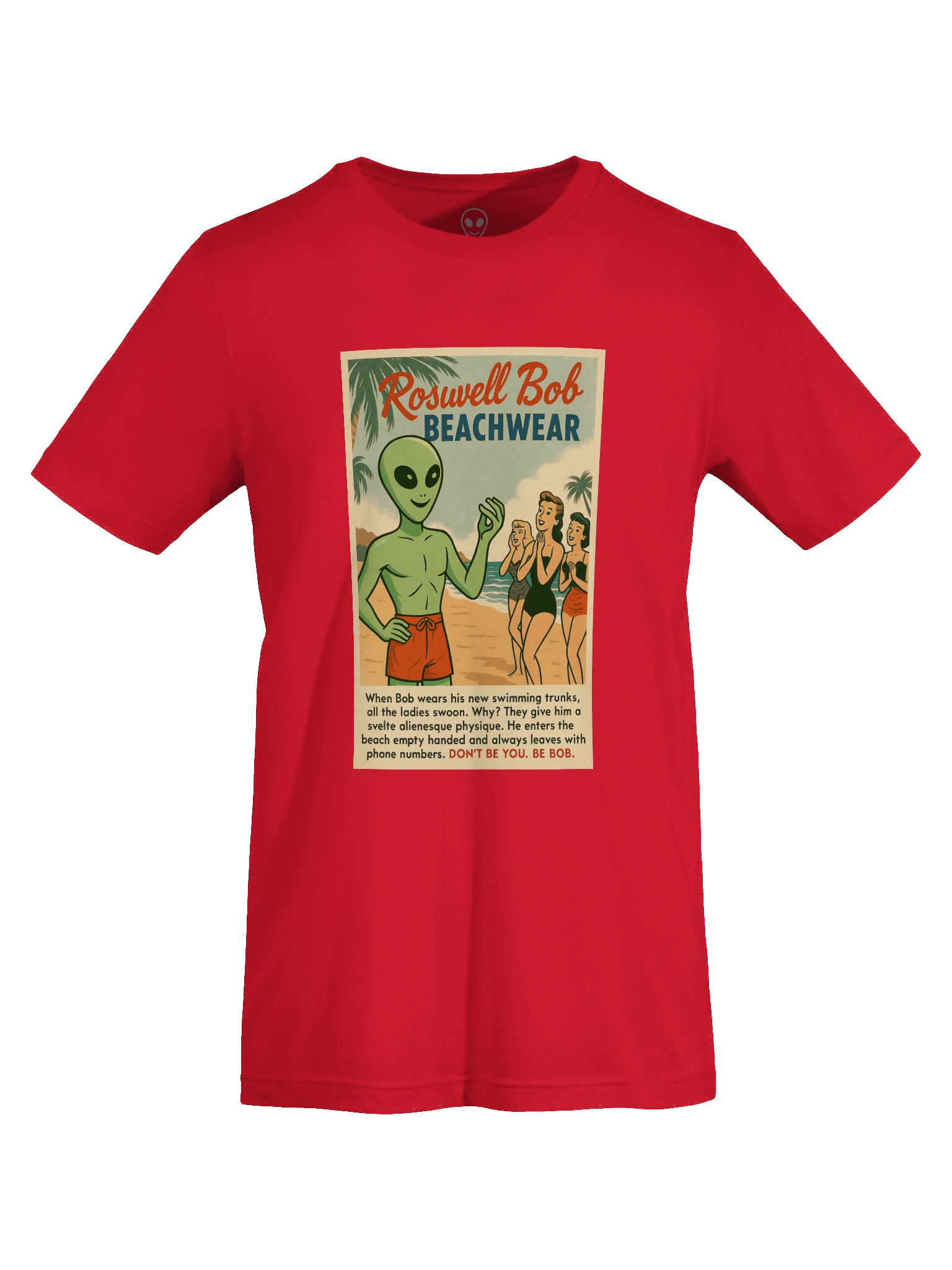 Roswell Aliens 1950's Beachwear Retro Poster Unisex T-Shirt product image (7)
