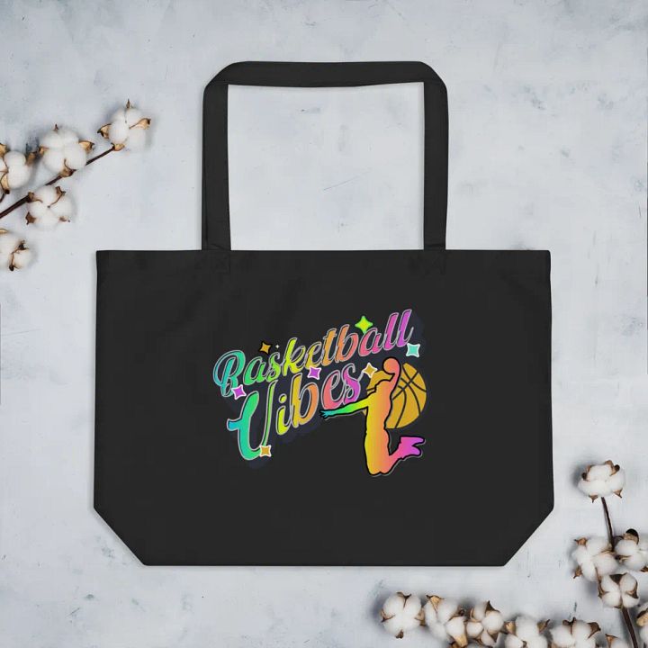 Basketball Vibes Rainbow Vibrant Tote Bag product image (2)