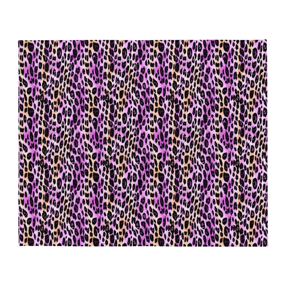 Purple Beige Leopard Blanket product image (2)
