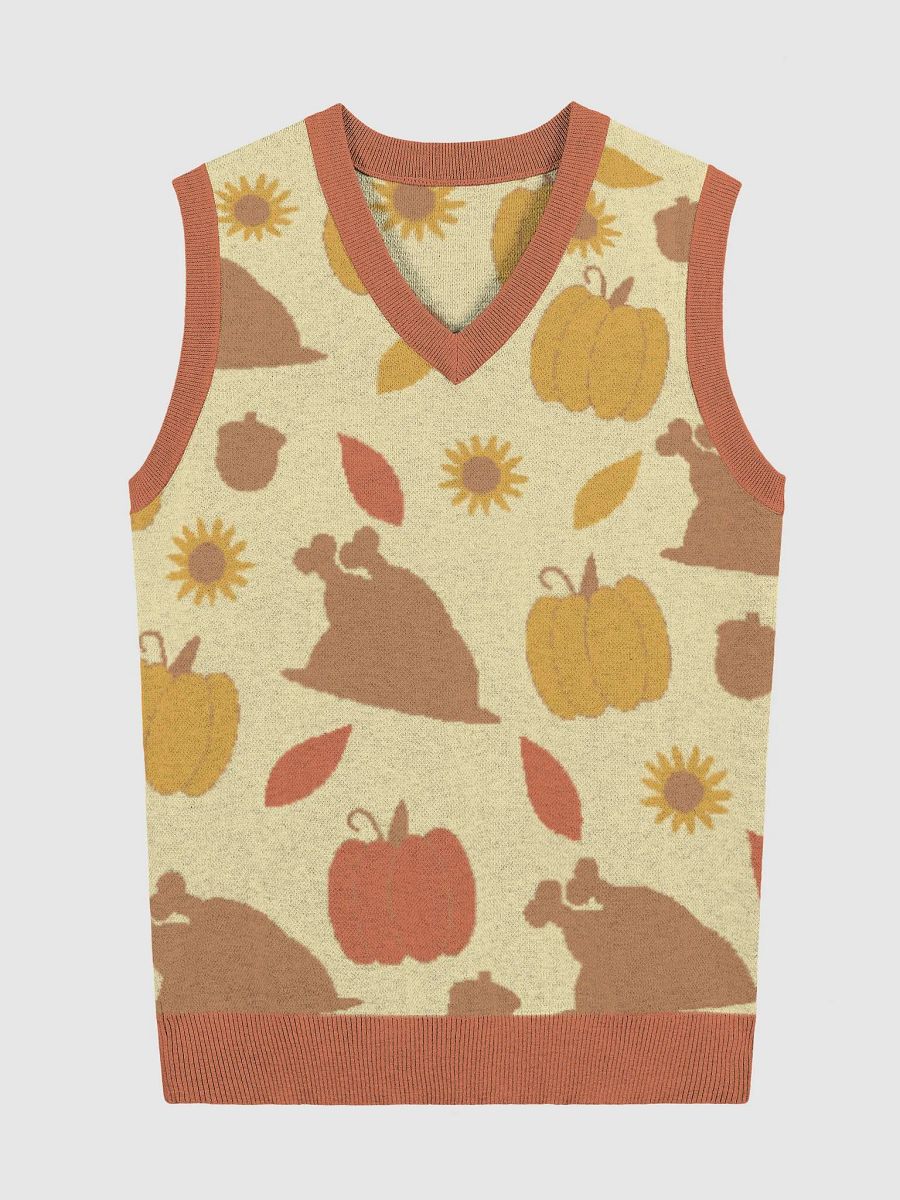 Harvest Hues Knitted V-Neck Vest product image (1)