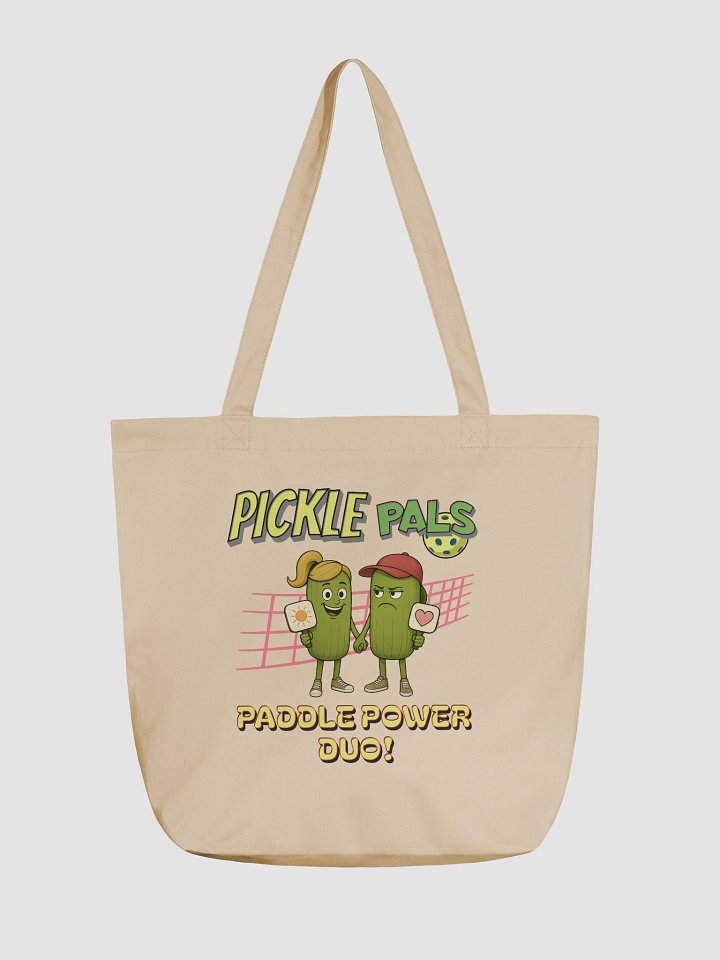 Pickle Pals Couple Paddle Power Duo Pickleball Eco-Friendly Tote Bag product image (2)