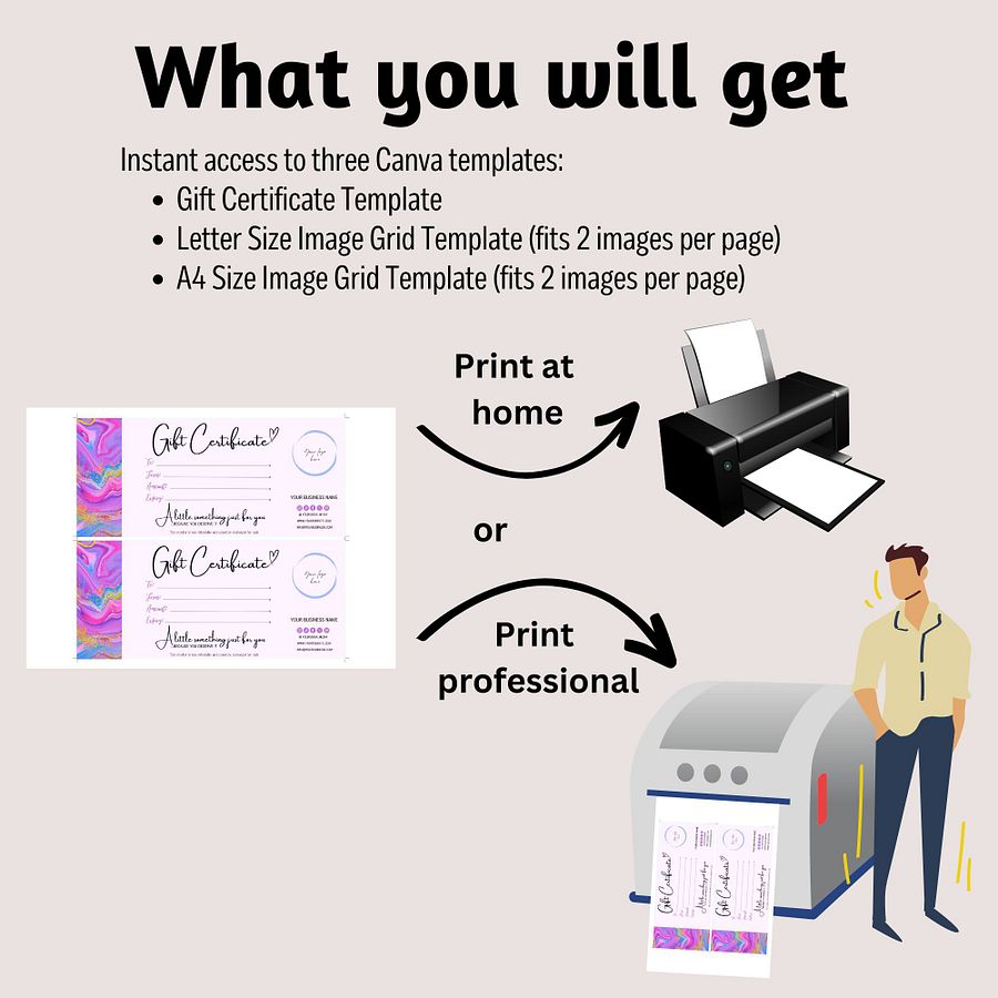 Unicorn - Gift Certificate Template product image (5)